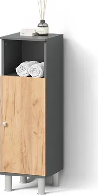 Produktbild von Midischrank Livinity Fucino Anthrazit/Goldkraft Eiche 30 x 95 cm, Model 56250