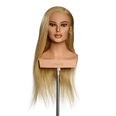 Produktbild von L`Image Üb.kopf Laura 60cm lichtblond Echthaar Übungskopf