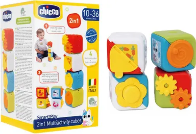 Obrázek produktu pro CHICCO Kostky s aktivitami a zvukem 2v1 10m+