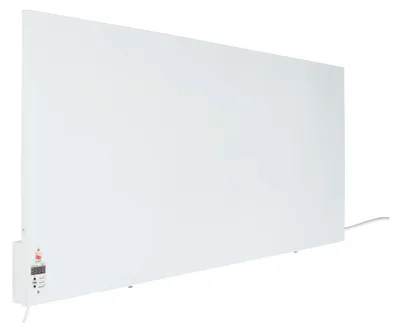 Obrázek produktu pro Elektrický topný panel – 1000 wattů – bílý – určený k montáži na zeď – s termostatem – vhodný do ložnice