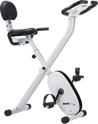 Produktbild von SportPlus I Heimtrainer I klappbar, S-Bike faltbar mit & ohne Rückenlehne, Pulsmesser, Trainingscomputer, Hometrainer zusammenklappbar, X-Bike faltbar, SP-HT-1400-W-iE
