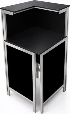 Produktbild von 90° Eckteil für Longdrinktheken  Front Schwarz Foamlite Schwarz