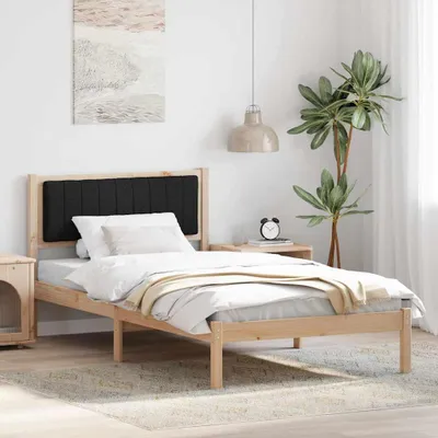 Obrázek produktu pro Maison Exclusive – postel s čalouněným čelem, černá, 100 x 200 cm