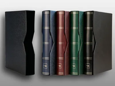 Produktbild von Prophila Collection Schutzkassette Schuber für Einsteckbücher Briefmarkenalben 60 und 64 Seiten schwarz