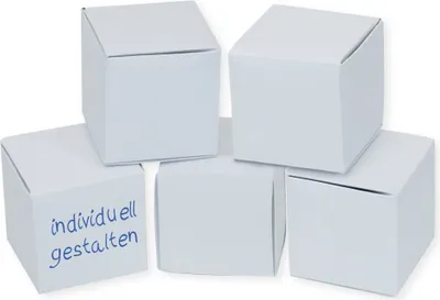 Produktbild von TimeTEX Blanko-Würfel aus Pappe, 5 cm, 5 Stück