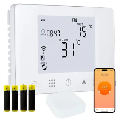 WLAN-Chronothermostat, batteriebetrieben, programmierbar, App Alexa, Box 503