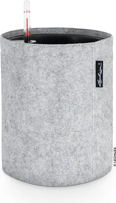 Produktbild von LECHUZA-Pflanzgefäß Trendcover 23 Felt Light Grey | Pflanzgefäß mit Bewässerungssystem und Pflanzeinsatz | Filz-Oberfläche | Ø 23 x 26,5 cm | 14183