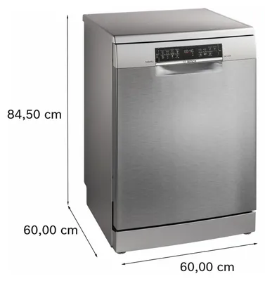 Obrázek produktu pro Bosch Serie 6 SMS6ZCI16E, Stojací, Plná velikost (60 cm), Nerezová ocel, Stříbrná, Dotyk, 1,75 m