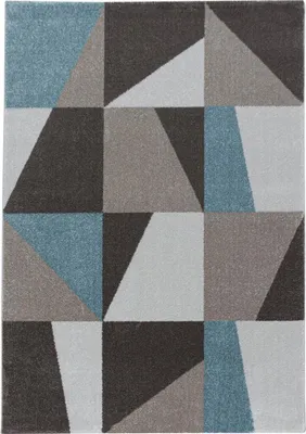 Produktbild von Kurzflor Teppich EFOR Blau 80 x 250 cm