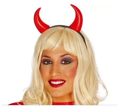 Produktbild von Rotes Teufelshörner-Stirnband Bachelorette Halloween