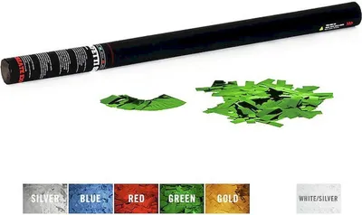 Produktbild von Konfetti-Shooter 80cm, grün metallic