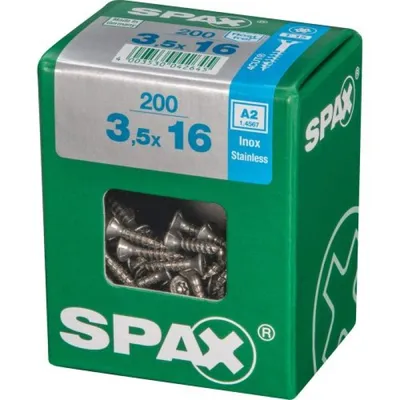 Obrázok produktu pre SPAX skrutka z nehrdzavejúcej ocele, 3,5 x 16 mm, 200 kusov, s plným závitom, so zápustnou hlavou, T-STAR plus T15, 4CUT - 4197000350167