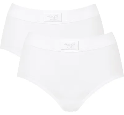 Produktbild von Sloggi Bio Damen-Taillenslip Double Comfort" 2er-Pack weiß 46"