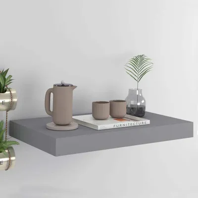 Obrázek produktu pro Maison Exclusive – Nástěnná polička, šedá, rozměry 40 x 23,5 x 3,8 cm, materiál MDF