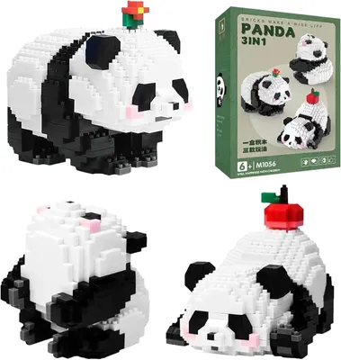 Zdjęcie produktu dla Zabawka edukacyjna "Panda" 3 w 1, 940 elementów, wykonana z tworzywa ABS, przeznaczona dla dzieci