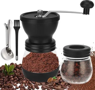 Zdjęcie produktu dla Ręczny młynek ceramiczny z regulowanym uchwytem do parzenia idealnej kawy