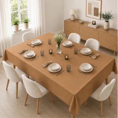 Produktbild von Tischdecke 130 x 250 cm für Küche & Esstisch in Hellbraun