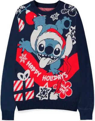 Produktbild von Lilo & Stitch Weihnachtspullover Herren Santa multicolor L
