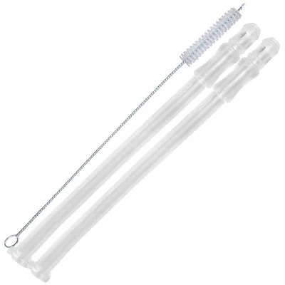 Produktbild von 2x Milchansaugrohr passend wie DeLonghi 5313232961 + Reinigungsbürste für Kaffeevollautomat