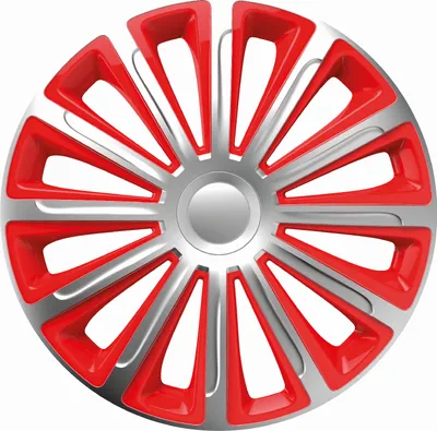 Produktbild von Z480843 Radkappen Radzierblenden SATZ (4Stück) 13 Zoll Trend silber-rot