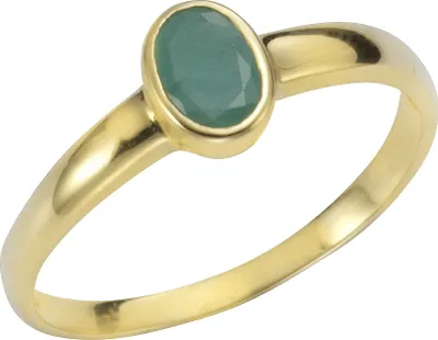 Produktbild von V Ring 585/- Gold gelb 058 (18,5) Smaragd grün 283370166-7