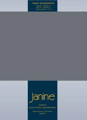 Produktbild von Janine Topper-Spannbetttuch 5001 (für Box-Spring Betten) 150x200 cm / opalgrau
