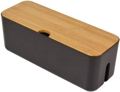 Immagine prodotto di Scatola porta cavi - Organizer per cavi elettrici - 1 pezzo - Nero - Plastica