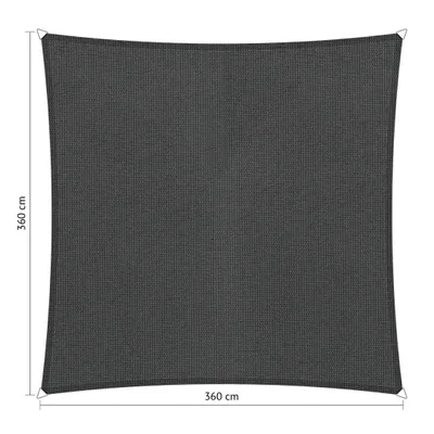 Produktbild von SHADOW COMFORT 3,6 x 3,6 m Viereckiges Quadrat Sonnensegel Carbon Black