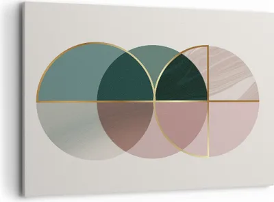Produktbild von Bild auf Leinwand - Leinwandbild - Einteilig - Abstraktion Räder Minimalismus - 100x70cm - Wand Bild - Wanddeko - Wandbilder - Leinwanddruck - Bilder - Wanddekoration - Leinwand bilder - AA100x70-4399