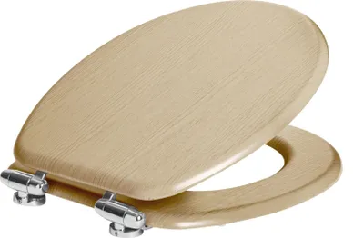 Produktbild von Harbor Housewares Soft-Close-Toilettensitz aus Holz – helle Eiche