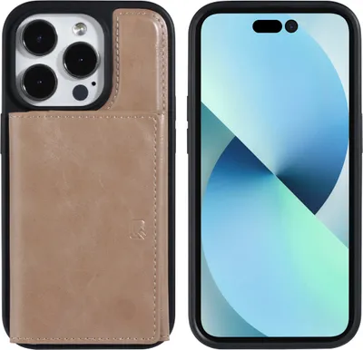 Zdjęcie produktu dla UNIQ Accessory iPhone 14 Pro Hardcase Backcover - Biały, wyjmowane etui na karty - Różowe złoto