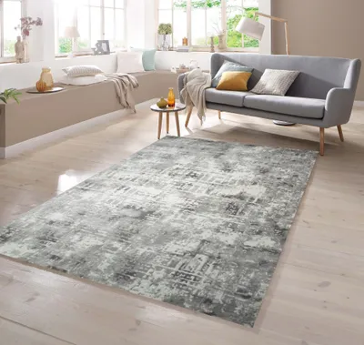 Produktbild von Designer Teppich in Beige Creme Grau Größe - 80 x 150 cm
