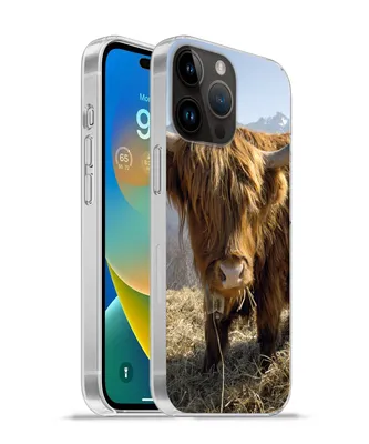 Produktbild von MuchoWow® Handyhülle Schutzhülle Hülle für Apple iPhone 14 Pro Max Schottischer Highlander - Berg - Schnee Silikon Softcase Handy Hülle - Hardcover