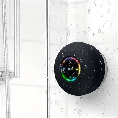 Immagine prodotto di Altoparlante Bluetooth Kiorziesk, impermeabile, con ventosa e luci RGB