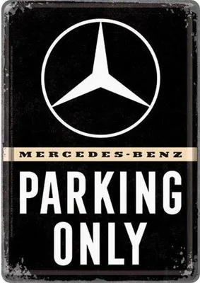 Image de Nostalgic-Art - Carte postale en métal - Mercedes-Benz - Parking Only