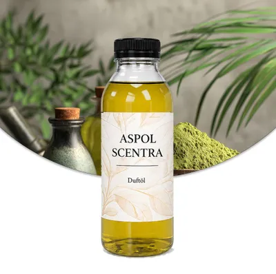 Produktbild von Aspol Scentra Kräuter-Zitronengras UFIREADY Duftöl für Kerzen 500 ml, KI-generiertes Bild