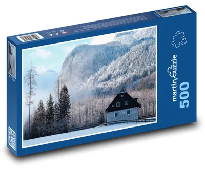 Obrázok produktu pre Puzzle 500 Hájenka v zimných horách - martinpuzzle