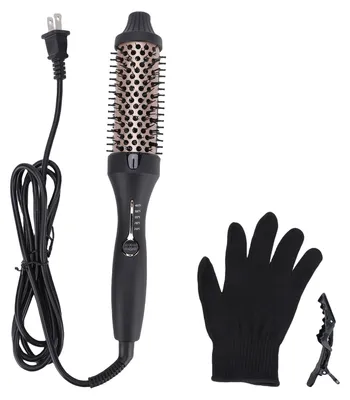 Obrázek produktu pro 3v1 horkovzdušný hřeben, tepelný kartáč, kulma a kartáč na rovnání vlasů, průměr válce 38 mm, rychlé ohřev díky duálnímu PTC topnému tělesu, 5 teplotních stupňů (120 °C–200 °C), keramický povrch