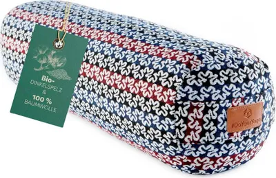 Produktbild von #DoYourYoga  Yoga-Bolster Tarik  - gefüllt mit Dinkelspelz - Rund - Style 17