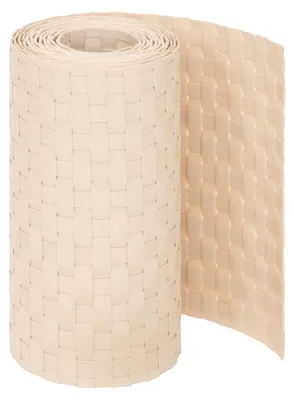 Produktbild von Jardinion Sichtschutzstreifen 250x19cm Polyrattan, Beige, für Doppelstabmatten, Doppelstabmattenzaun Sichtschutz Stabmattenzaun Zaunblende in Rattan Optik, Balkon Zaun Sichtschutzmatte Garten