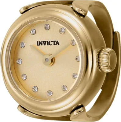 Produktbild von Invicta Mini 44483 Damenarmbanduhr - Quarzwerk - Edelstahl mit goldenem Zifferblatt - 17 mm