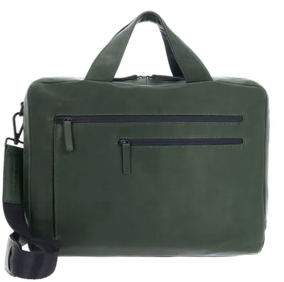 Imagen del producto de LEONHARD HEYDEN Cuero maletín con compartimento para ordenador portátil Den Haag RV-Aktenmappe 2 Fächer 6750 Olive verde oscuro