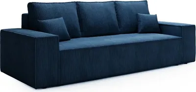 Produktbild von Schlafsofa AGA, Sofa mit Schlaffunktion und Bettkasten, Couch in Frabe: Blau, Schlafcouch im Cordstoff