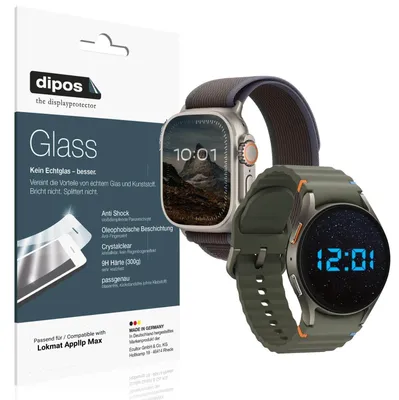 Produktbild von 2x Schutzfolie für Lokmat Appllp Max - Anti-Shock 9H Folie dipos Glass Kunststoffglas