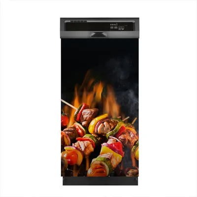 Produktbild von Aufkleber sticker 45x80 cm Dekorative folie Spülmaschine - Fleischspieße vom Grill