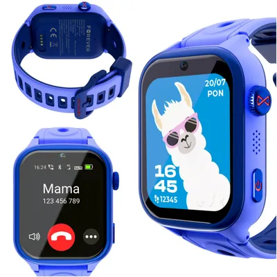 Immagine prodotto di Smartwatch AI per bambini Forever Bro KW-540 (GPS, WiFi, 4G, IPS) – Smartwatch con localizzatore, videochiamata e tasto SOS – Blu
