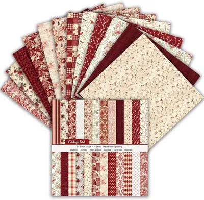 Productafbeelding van Scrapbookpapier - 24 vellen - 15,2 x 15,2 cm - Dubbelzijdig patroonpapier - Decoratiepapierset - Meerkleurig