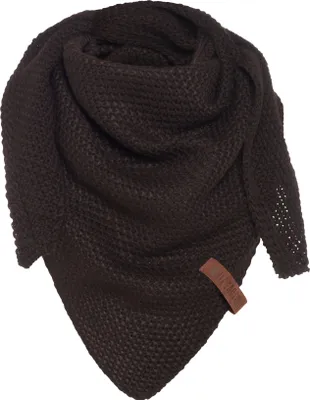 Produktbild von Knit Factory Coco Dreiecksschal Junior - Dunkelbraun - 140x60 cm