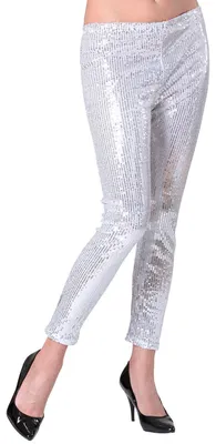 Immagine prodotto di Leggings paillettes argento Taglia: L