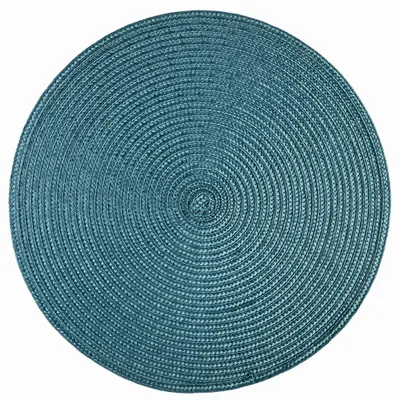 Produktbild von Platzset Polypro Petrol rund ca. 35 cm Ø abwaschbar Tischset Platzdeckchen